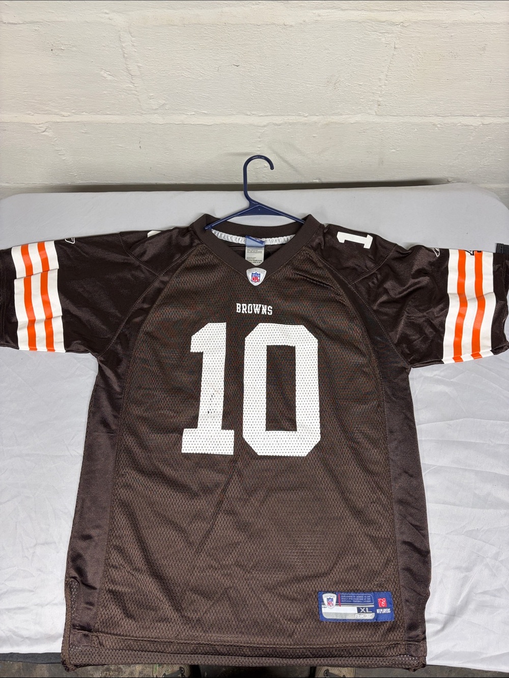 Reebok Cleveland Browns #10 Brown White Orange Football Jersey